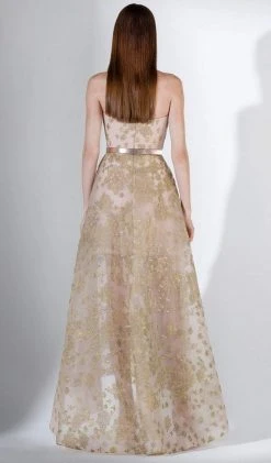 Saiid Kobeisy - 3412 Embroidered Strapless High Low Evening Gown 5 Saiid Kobeisy - 3412 Embroidered Strapless High Low Evening Gown