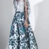 Formal Gowns Saiid Kobeisy - 3419 Printed Illusion Neck Tulle Ballgown