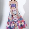 Formal Gowns Saiid Kobeisy - 3430 Strapless Multi-Colored Brocade A-line Dress