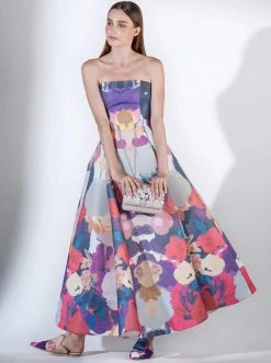 Formal Gowns Saiid Kobeisy - 3430 Strapless Multi-Colored Brocade A-line Dress