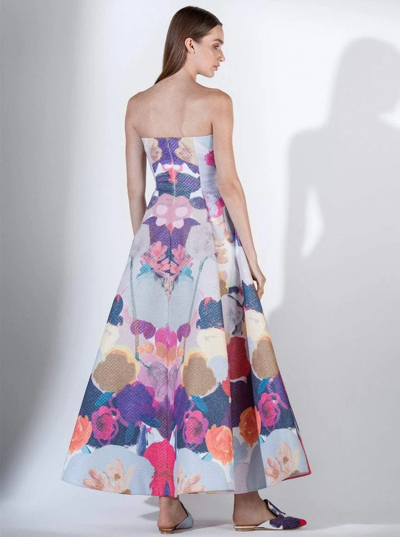 Formal Gowns Saiid Kobeisy - 3430 Strapless Multi-Colored Brocade A-line Dress 4 Formal Gowns Saiid Kobeisy - 3430 Strapless Multi-Colored Brocade A-line Dress