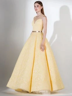 Formal Gowns Saiid Kobeisy - 3439 Strapless Illusion Sweetheart Top A-line Gown