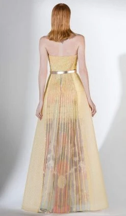 Saiid Kobeisy - 3442 Crystal Embellished Strapless A-line Dress 5 Saiid Kobeisy - 3442 Crystal Embellished Strapless A-line Dress