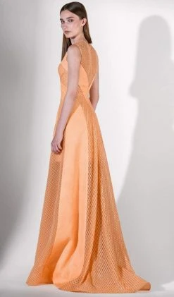 Saiid Kobeisy - 3444 Multi-Cut Jewel A-line Dress With Train Formal Gowns 5 Saiid Kobeisy - 3444 Multi-Cut Jewel A-line Dress With Train Formal Gowns