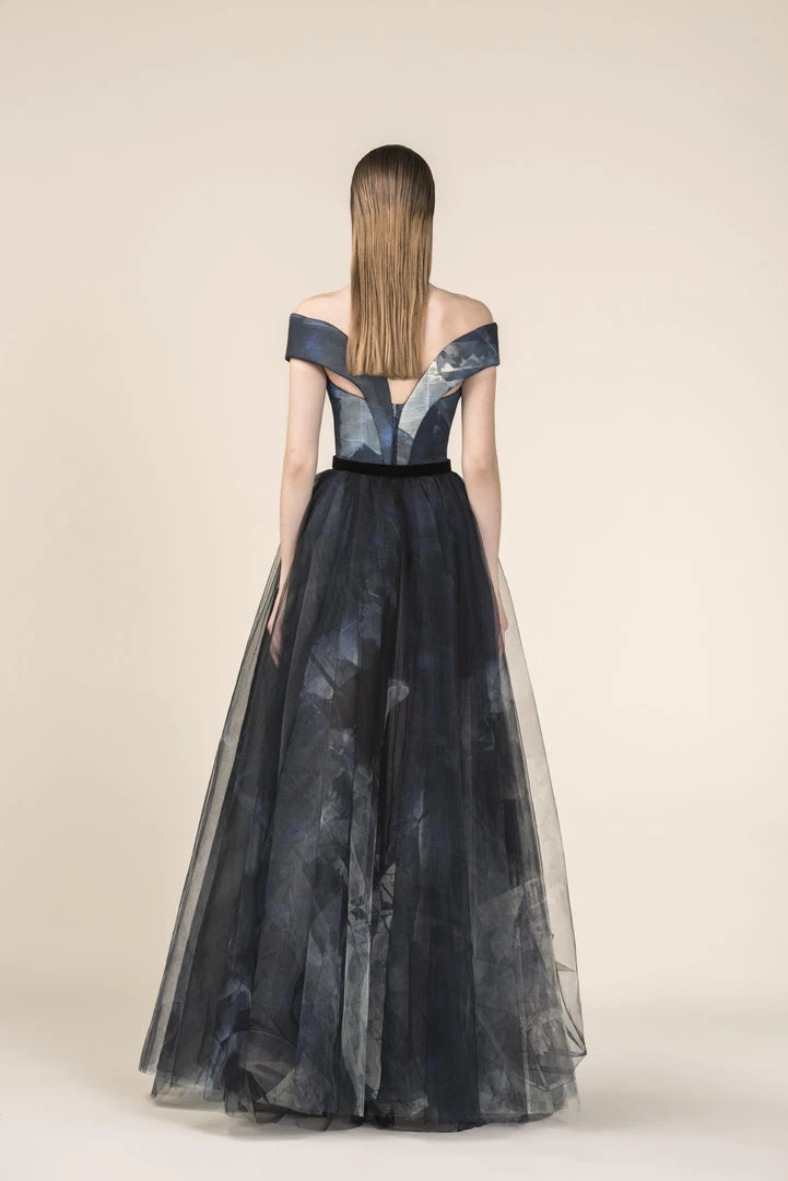 Saiid Kobeisy - RE3569 Off-Shoulder Pleated A-Line Gown 4 Saiid Kobeisy - RE3569 Off-Shoulder Pleated A-Line Gown