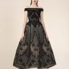 Formal Gowns Saiid Kobeisy - RE3584 Embroidered Tulle Brode Bateau A-line Dress 1 Formal Gowns Saiid Kobeisy - RE3584 Embroidered Tulle Brode Bateau A-line Dress