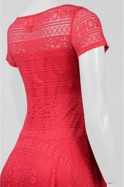 Cocktail Dresses Sangria - ADAOP1ACT Lace Illusion Bateau A-line Dress