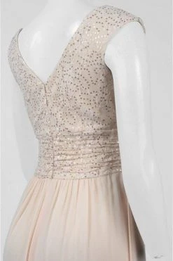 Sangria - ADWKOJ57 Cap Sleeve Sequined Empire Gown Formal Gowns 19 Sangria - ADWKOJ57 Cap Sleeve Sequined Empire Gown Formal Gowns