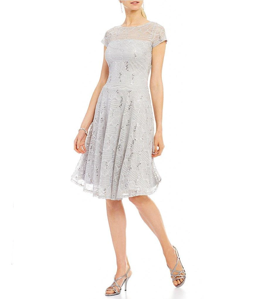 Sangria - SABZ1ACT Lace Bateau A-line Dress Cocktail Dresses 5 Sangria - SABZ1ACT Lace Bateau A-line Dress Cocktail Dresses