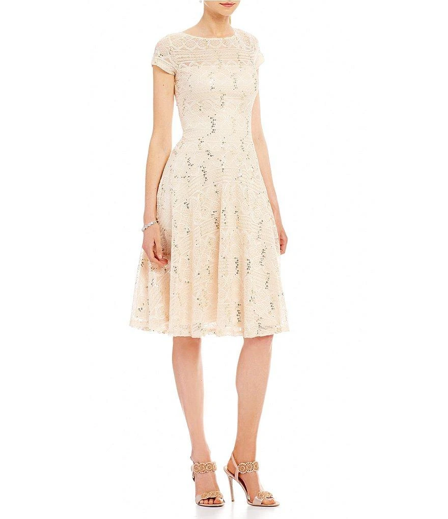 Sangria - SABZ1ACT Lace Bateau A-line Dress Cocktail Dresses 8 Sangria - SABZ1ACT Lace Bateau A-line Dress Cocktail Dresses