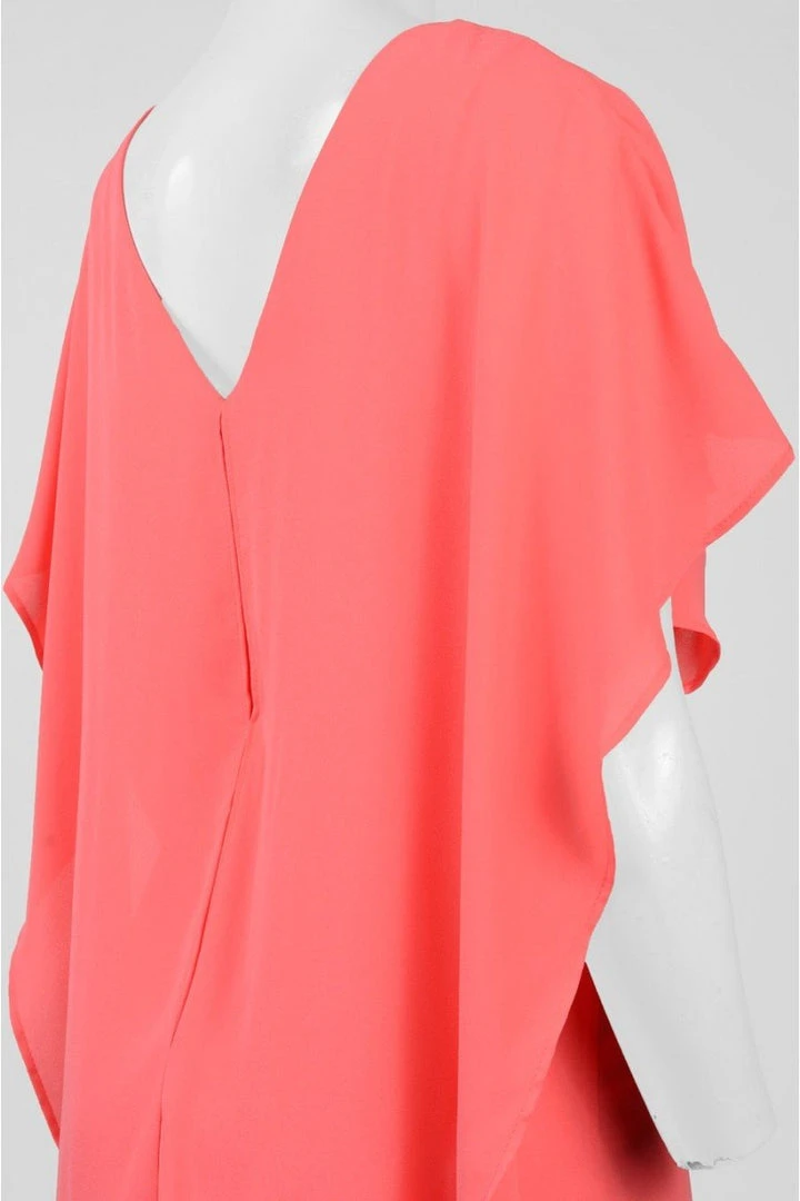 Sangria - SALU492 Chiffon Bateau Column Dress Cocktail Dresses 5 Sangria - SALU492 Chiffon Bateau Column Dress Cocktail Dresses