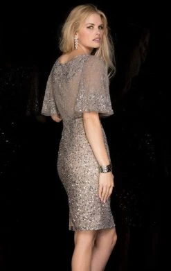 Scala - 48762ML Beaded And Sequined Cocktail Dress