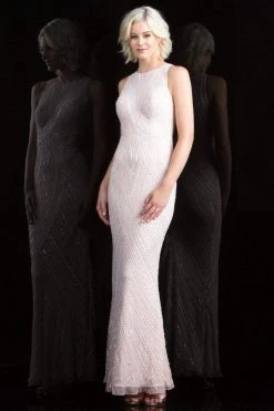 Formal Gowns Scala - 48783 Sequin Jewel Sheath Dress