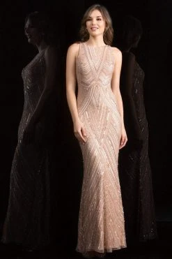 Formal Gowns Scala - 48783 Sequin Jewel Sheath Dress