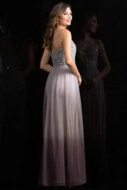 Formal Gowns Scala - 48801 Strapless Beaded Bodice Chiffon A-Line Gown