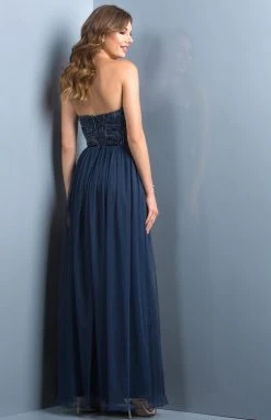 Formal Gowns Scala - 48801 Strapless Beaded Bodice Chiffon A-Line Gown