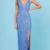 Formal Gowns SCALA - Sequined Scoop Back Prom Gown 60287 - 1 Pc Periwinkle In Size 2 Available 1 Formal Gowns SCALA - Sequined Scoop Back Prom Gown 60287 - 1 Pc Periwinkle In Size 2 Available