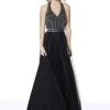 Shail K - Embellished Halter V-neck Tulle A-line Dress 12208 - 1 Pc Black In Size 8 Available 2 Shail K - Embellished Halter V-neck Tulle A-line Dress 12208 - 1 Pc Black In Size 8 Available