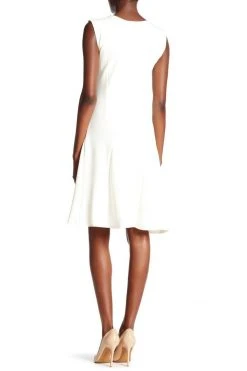 Sharagano - HW4S11GY5 Pleated Jewel A-line Dress Cocktail Dresses