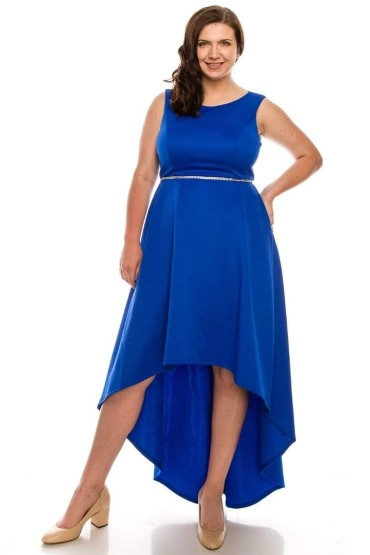 Shelby Nites - N281 Sleeveless Scoop Neck High Low Dress 7 Shelby Nites - N281 Sleeveless Scoop Neck High Low Dress