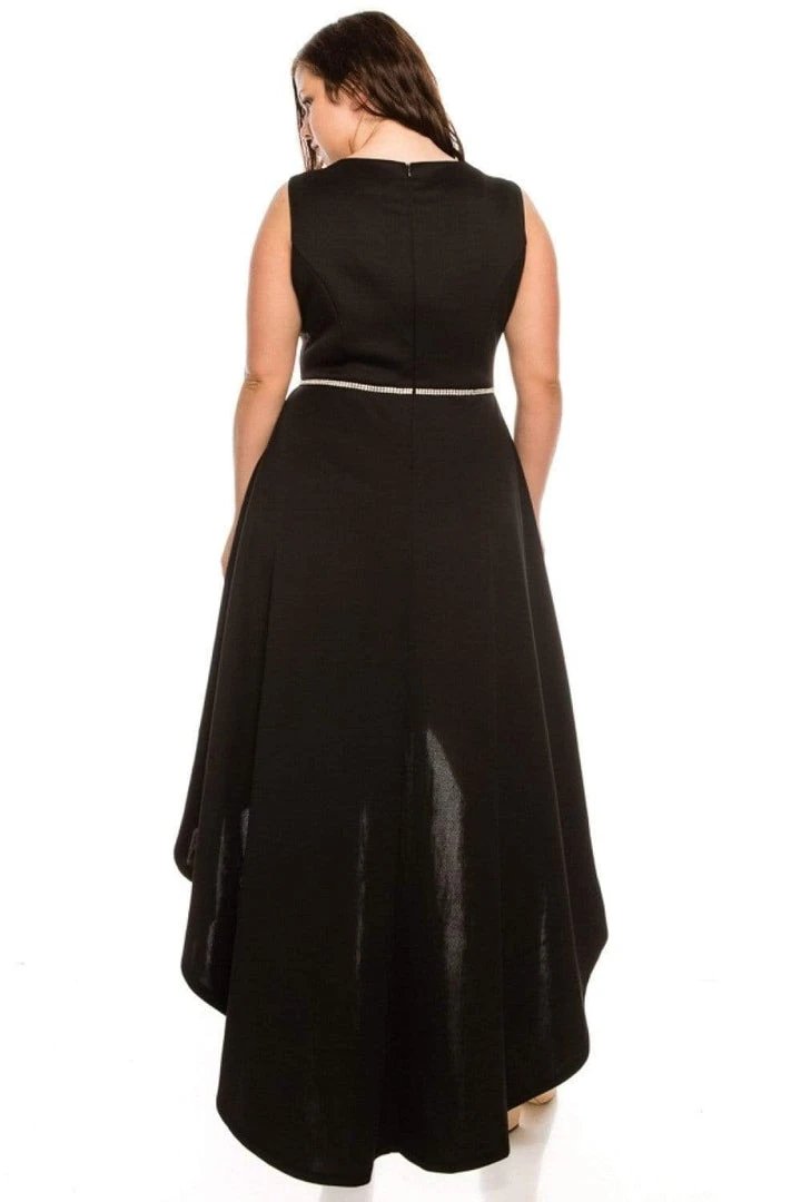 Shelby Nites - N281 Sleeveless Scoop Neck High Low Dress 4 Shelby Nites - N281 Sleeveless Scoop Neck High Low Dress