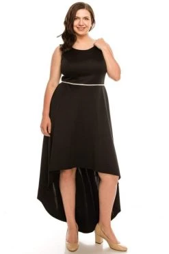 Shelby Nites - N281 Sleeveless Scoop Neck High Low Dress 16 Shelby Nites - N281 Sleeveless Scoop Neck High Low Dress