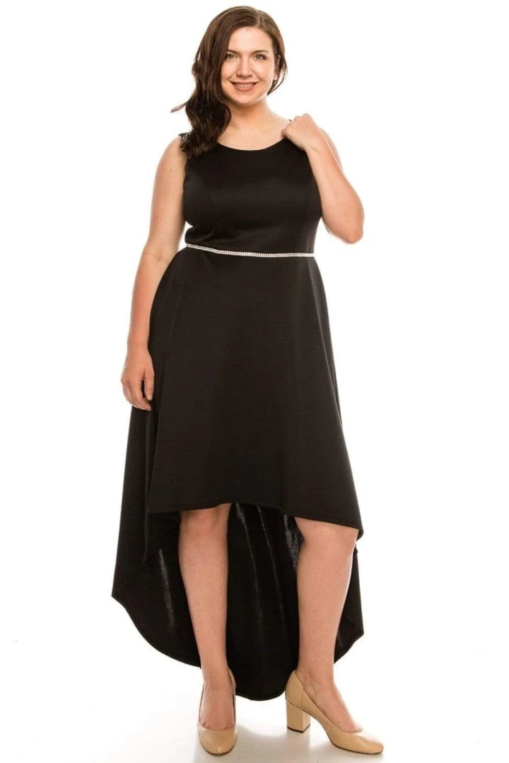 Shelby Nites - N281 Sleeveless Scoop Neck High Low Dress 5 Shelby Nites - N281 Sleeveless Scoop Neck High Low Dress