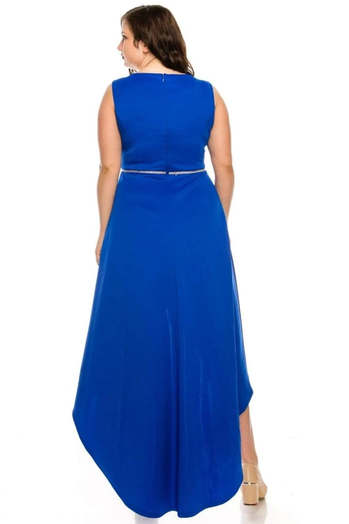 Shelby Nites - N281 Sleeveless Scoop Neck High Low Dress 8 Shelby Nites - N281 Sleeveless Scoop Neck High Low Dress