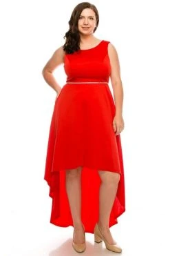 Shelby Nites - N281 Sleeveless Scoop Neck High Low Dress 24 Shelby Nites - N281 Sleeveless Scoop Neck High Low Dress