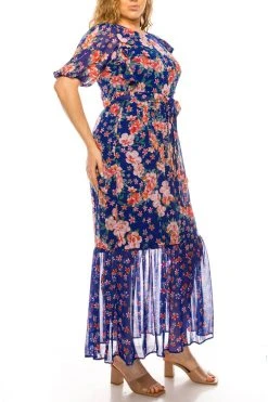 Plus Size Dresses Shelby & Palmer - M602 Bateau A-Line Long Dress