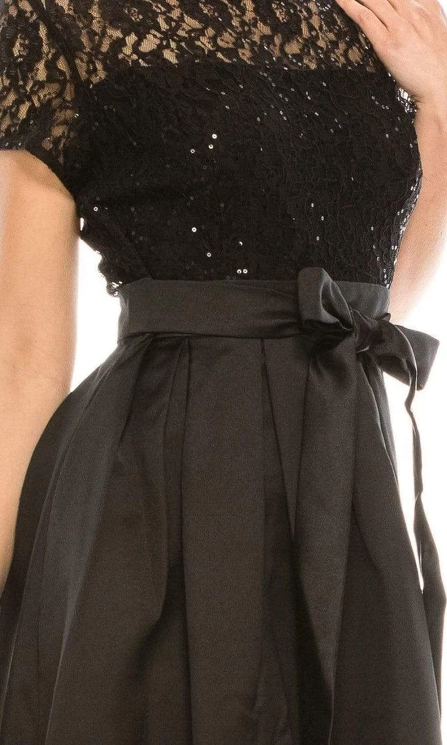 SLNY - 9119171 Short Sleeve Lace Tea Length 5 SLNY - 9119171 Short Sleeve Lace Tea Length