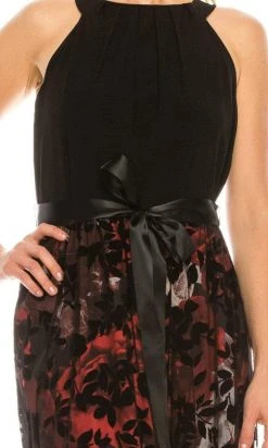 SLNY - 9195134 Sleeveless Printed Skirt Long Dress 7 SLNY - 9195134 Sleeveless Printed Skirt Long Dress