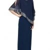 Formal Gowns SLNY - Cape Sleeve Sheath Formal Dress 9170329 - 1 Pc Deep Navy In Size 14 Available 2 Formal Gowns SLNY - Cape Sleeve Sheath Formal Dress 9170329 - 1 Pc Deep Navy In Size 14 Available