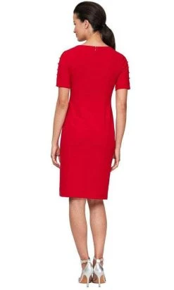 SLNY - Scoop Neck Knee-Length Casual Dress 9137181 - 2 Pc Cobalt In Size 12 And 14 Available Cocktail Dresses