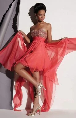 Formal Gowns Studio 17 - 12428 Strapless Jewel Ornate High Low Dress