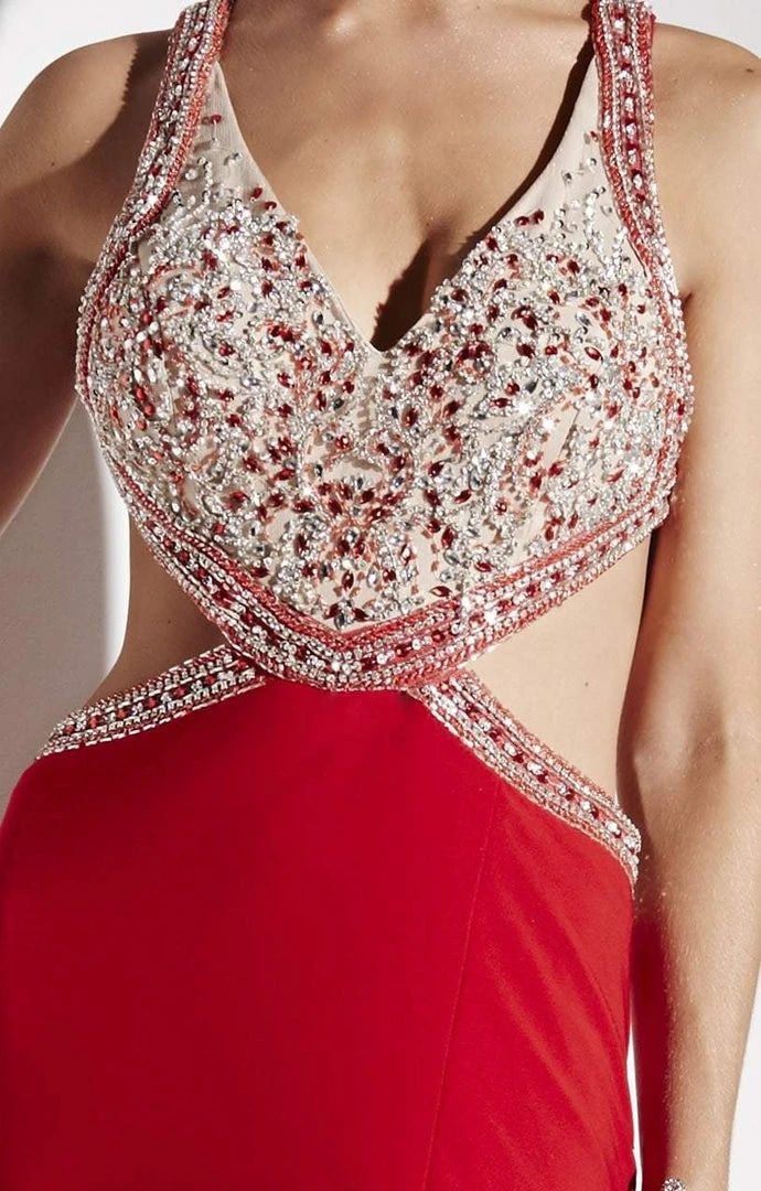 Studio 17 - 12541 Embellished V-Neck Sheath Dress Formal Gowns 5 Studio 17 - 12541 Embellished V-Neck Sheath Dress Formal Gowns