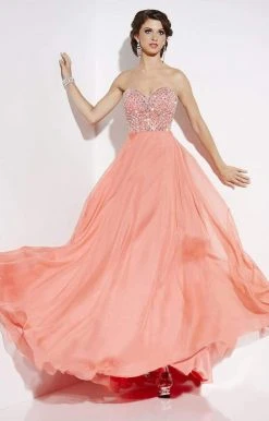 Studio 17 - 12543 Beaded Chiffon A-line Dress Formal Gowns