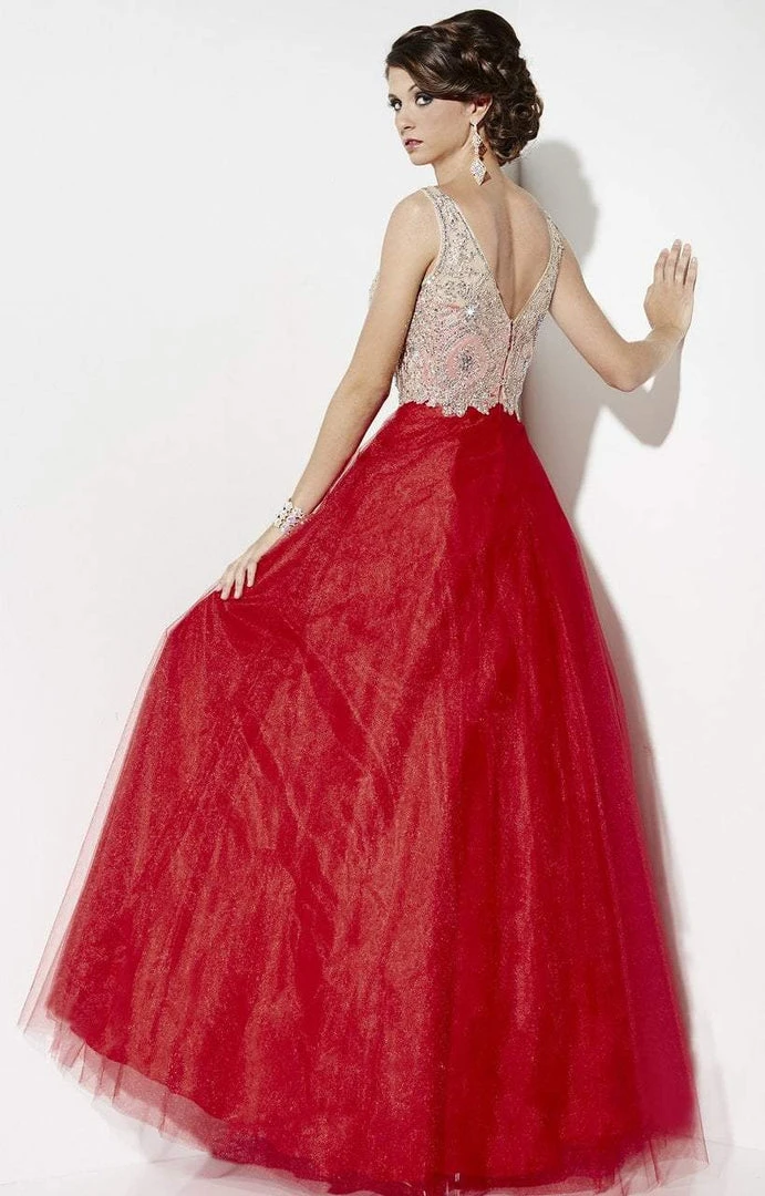 Studio 17 - 12575 Bedazzled Illusion Bateau Tulle Dress Formal Gowns 4 Studio 17 - 12575 Bedazzled Illusion Bateau Tulle Dress Formal Gowns