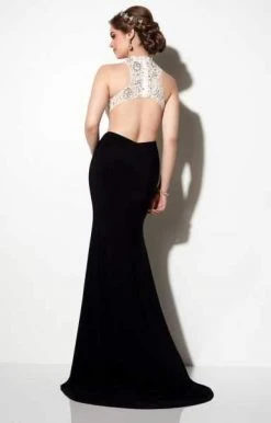 Studio 17 - 12608 Two-Toned Lace Embellished Trumpet Gown Plus Size Dresses