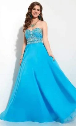 Studio 17 - 12610 Lattice Beaded Sweetheart Chiffon A-Line Gown Formal Gowns