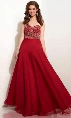 Studio 17 - 12610 Lattice Beaded Sweetheart Chiffon A-Line Gown Formal Gowns