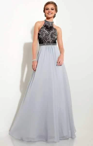 Formal Gowns Studio 17 - 12619 Dazzling Laced And Beaded Choker Neck Chiffon A-Line Gown 3 Formal Gowns Studio 17 - 12619 Dazzling Laced And Beaded Choker Neck Chiffon A-Line Gown