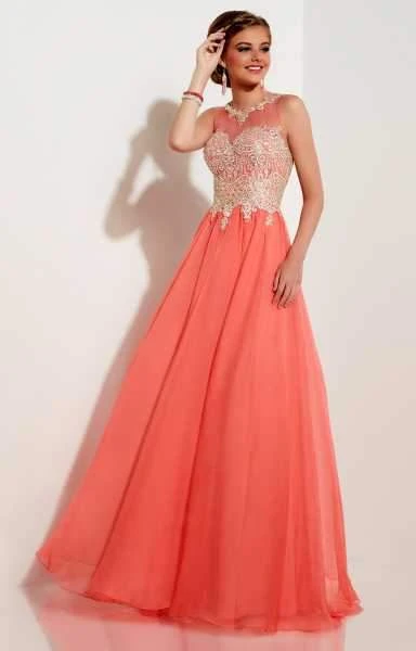 Formal Gowns Studio 17 - 12623 Charismatic Embroidered Illusion Jewel Chiffon A-Line Gown 3 Formal Gowns Studio 17 - 12623 Charismatic Embroidered Illusion Jewel Chiffon A-Line Gown