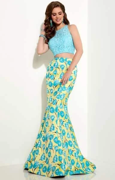 Formal Gowns Studio 17 - 12628 Appealing Embellished Jewel Neck Tulip Brocade Trumpet Gown 3 Formal Gowns Studio 17 - 12628 Appealing Embellished Jewel Neck Tulip Brocade Trumpet Gown