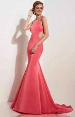 Formal Gowns Studio 17 - 12634 Elegant Encrusted Choker Neck Stretch Satin Gown 5 Formal Gowns Studio 17 - 12634 Elegant Encrusted Choker Neck Stretch Satin Gown