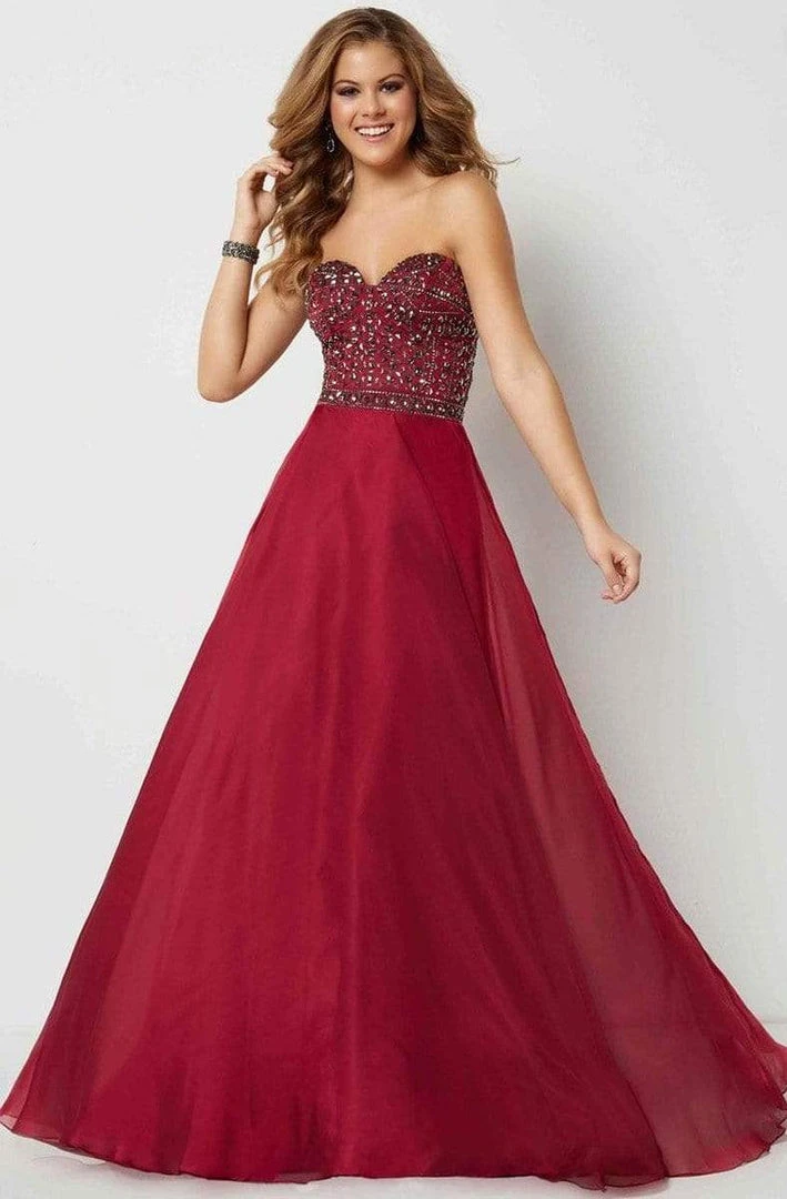 Studio 17 - 12688 Strapless Beaded Sweetheart Chiffon Dress 3 Studio 17 - 12688 Strapless Beaded Sweetheart Chiffon Dress