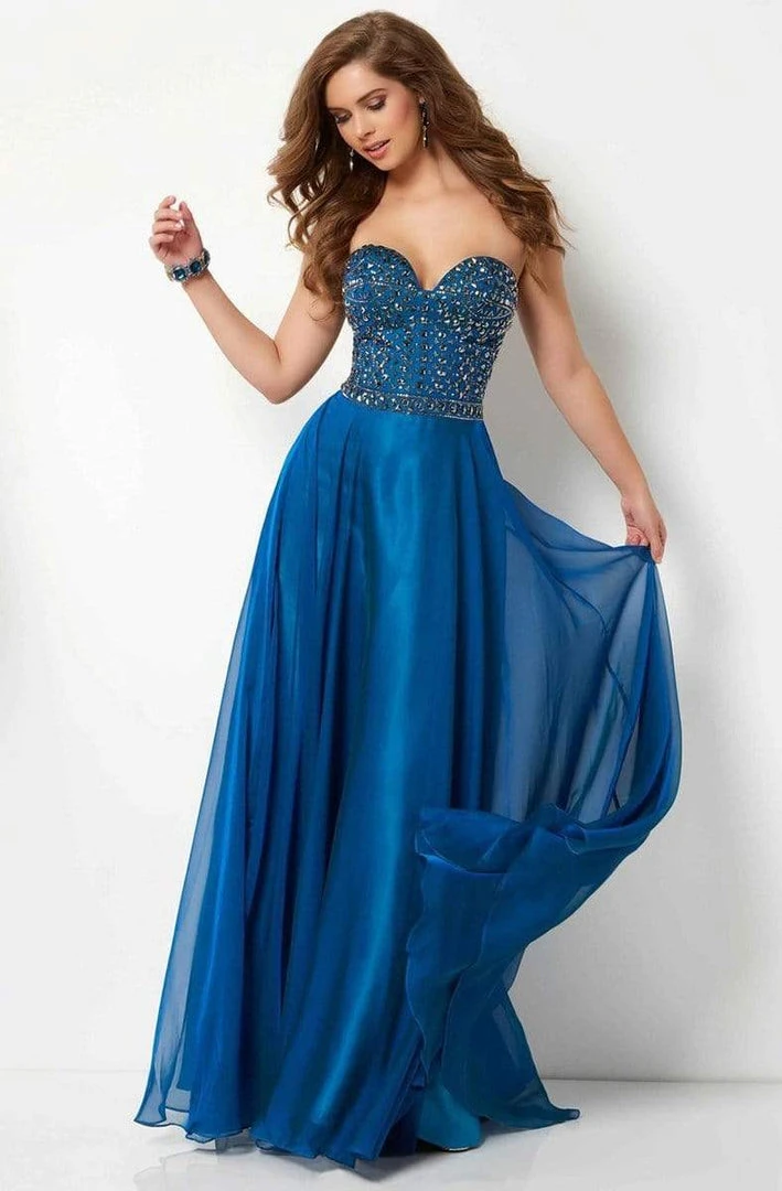 Studio 17 - 12688 Strapless Beaded Sweetheart Chiffon Dress 4 Studio 17 - 12688 Strapless Beaded Sweetheart Chiffon Dress