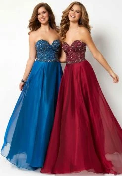 Studio 17 - 12688 Strapless Beaded Sweetheart Chiffon Dress 9 Studio 17 - 12688 Strapless Beaded Sweetheart Chiffon Dress