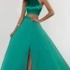 Studio 17 - 12705 Two-Piece Halter Croptop A-Line Gown Formal Gowns