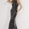 Studio 17 - 12757 Pieties Sequined Halter Evening Gown Formal Gowns 1 Studio 17 - 12757 Pieties Sequined Halter Evening Gown Formal Gowns
